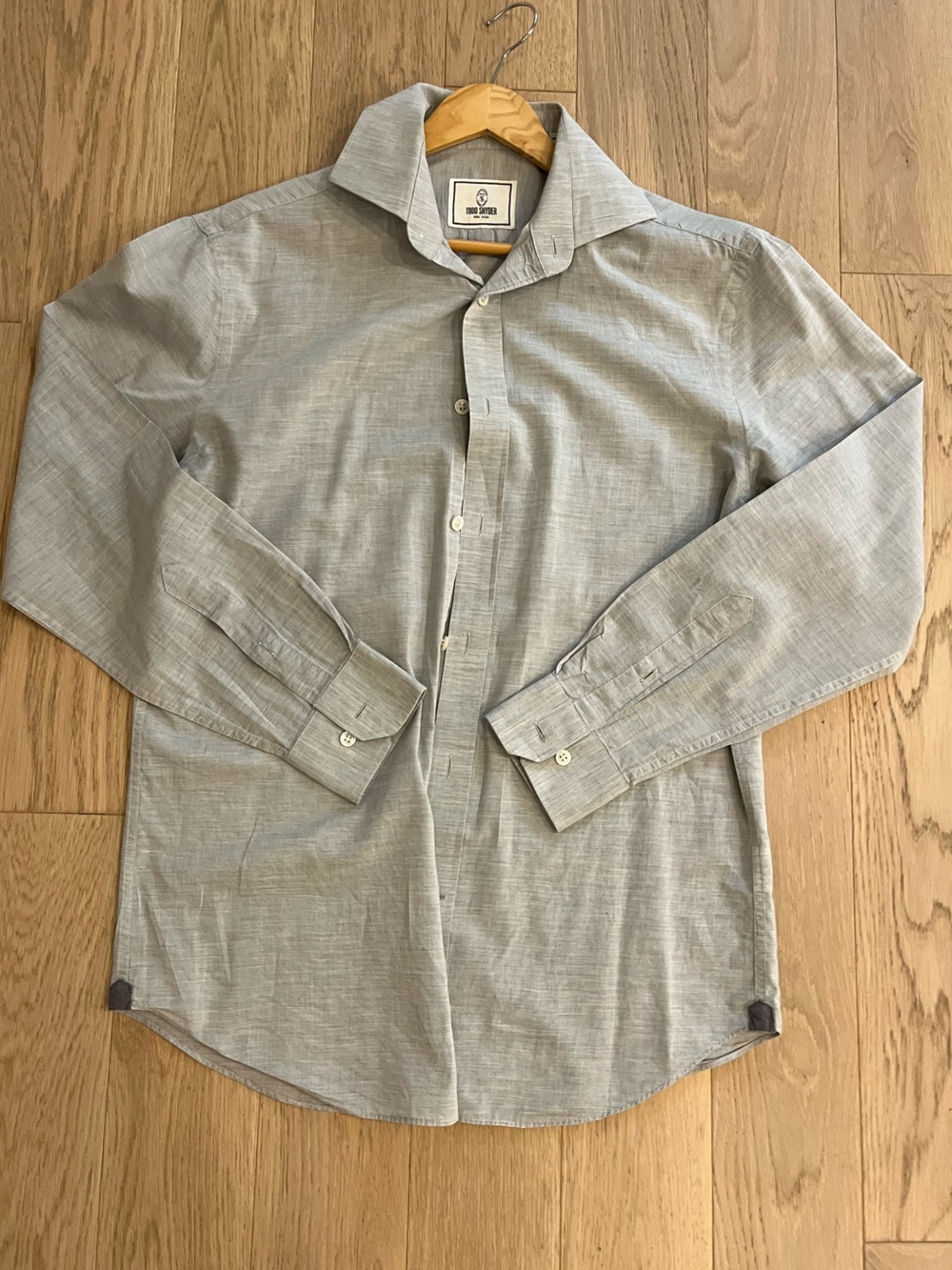Todd Snyder Light Gray Men's Dress Shirt